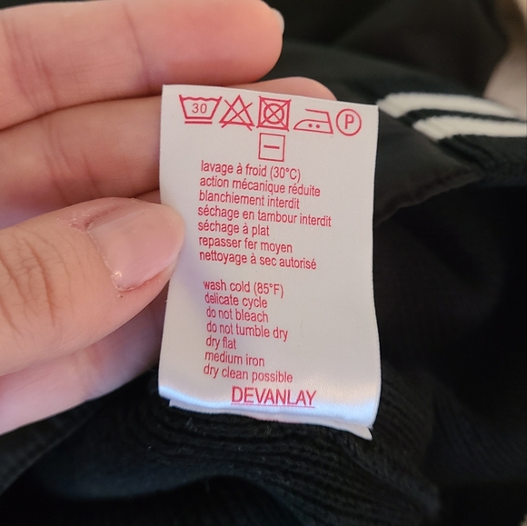 Lacoste Men's Navy Blue/White Nylon Bomber - Picture 9 of 9